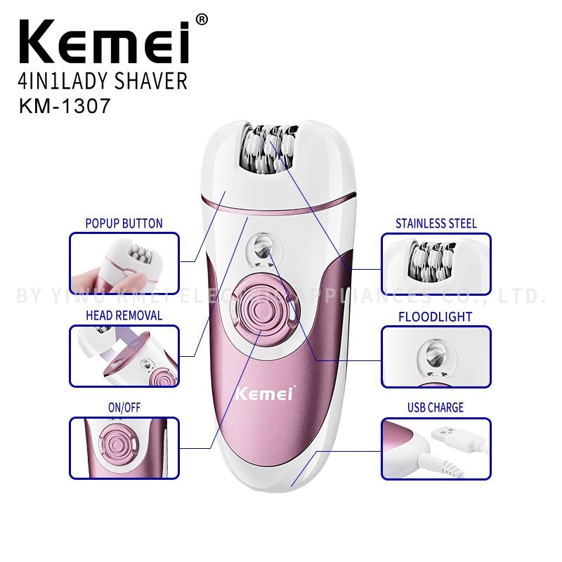 ماكينه ازالة حريمي كيمي KM - 1307 - Kemi Home Gold kemi home_gold استشار مكوى ماكينة_حلاقة