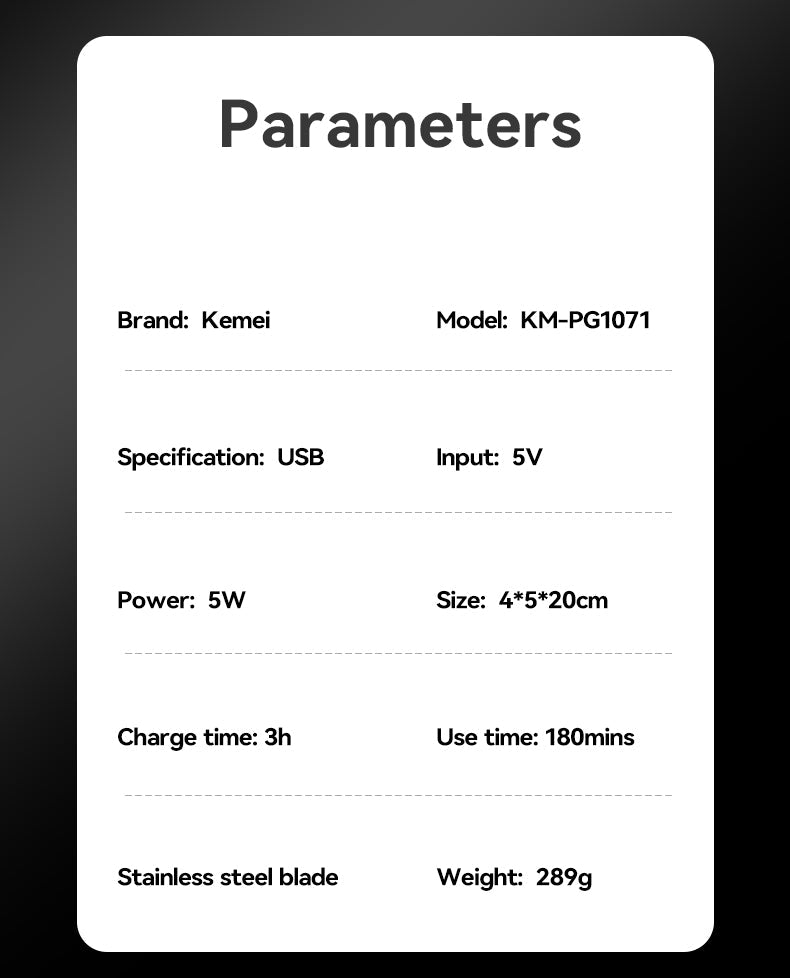 ماكينه حلاقه كيمي KM - 1071A - Kemi Home Gold kemi home_gold استشار مكوى ماكينة_حلاقة