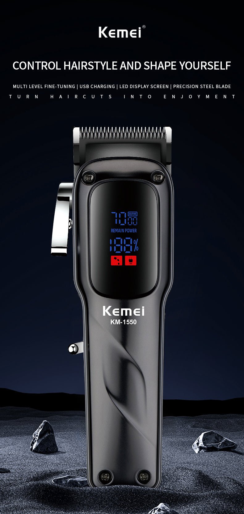 ماكينه حلاقه كيمي KM - 1550 - Kemi Home Gold kemi home_gold استشار مكوى ماكينة_حلاقة