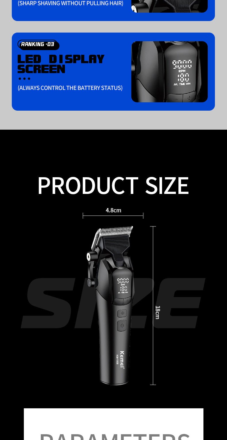 ماكينه حلاقه كيمي KM - 1858A - Kemi Home Gold kemi home_gold استشار مكوى ماكينة_حلاقة