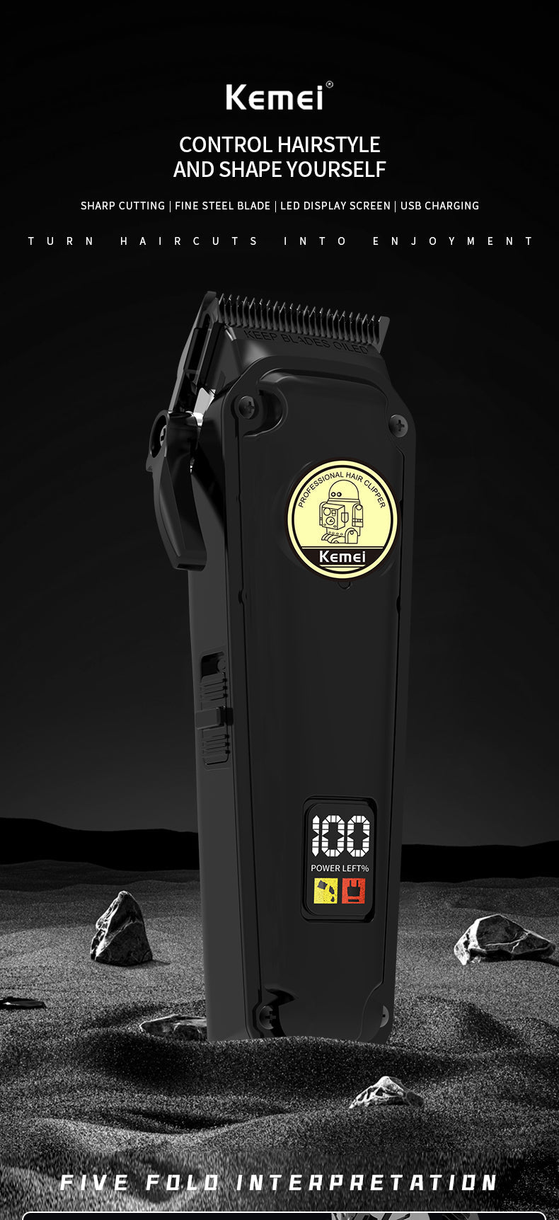 ماكينه حلاقه كيمي KM - 2372 - Kemi Home Gold kemi home_gold استشار مكوى ماكينة_حلاقة