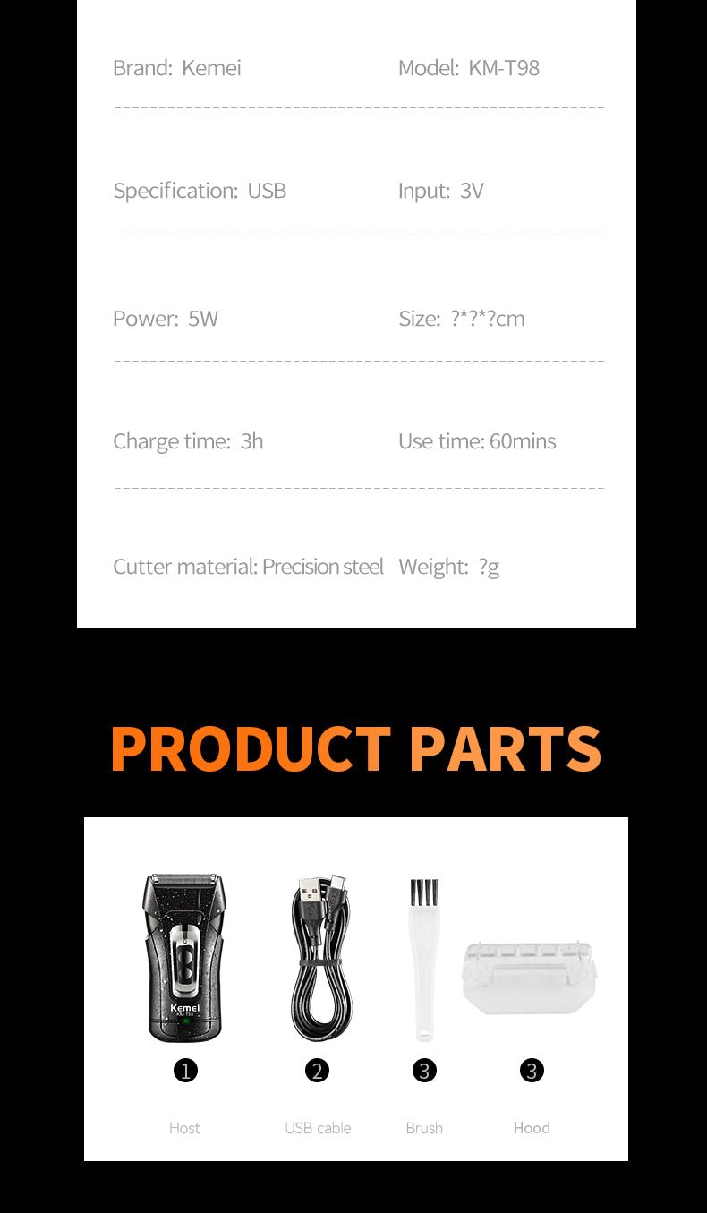 ماكينه حلاقه كيمي KM - T98 - Kemi Home Gold kemi home_gold استشار مكوى ماكينة_حلاقة