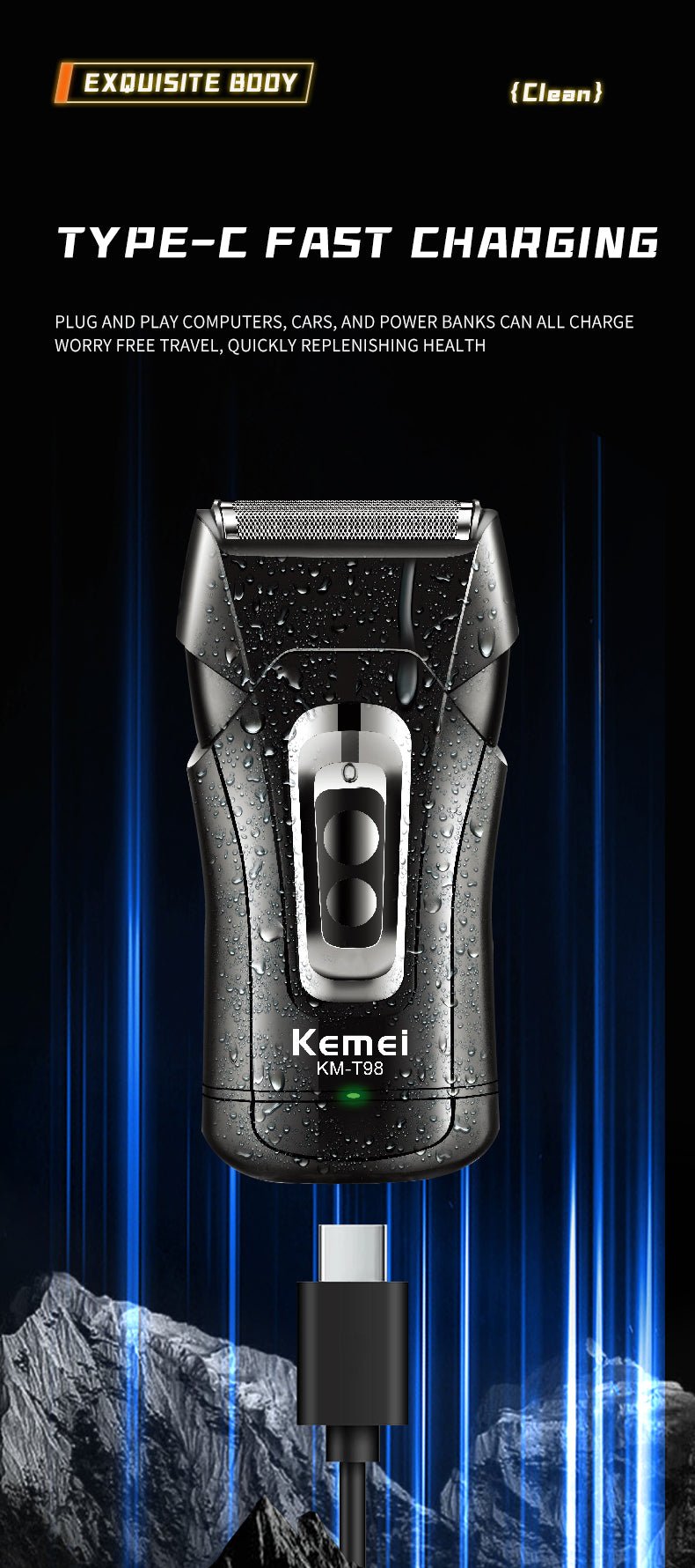 ماكينه حلاقه كيمي KM - T98 - Kemi Home Gold kemi home_gold استشار مكوى ماكينة_حلاقة